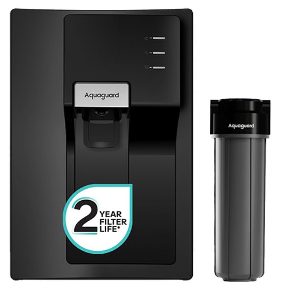 Aquaguard Nova RO + UV Stainless Steel Alkaline 2X Water Purifier | 2 Year Filter Life | With Mega Sediment Filter